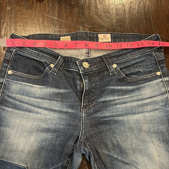 AG Mixed Wash Denim Patchwork ‘Stevie Ankle’ Jeans - Picture 10 of 11